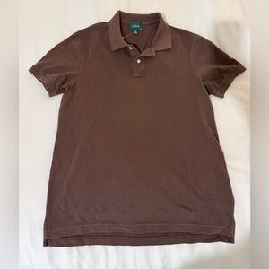 J Crew brown slim polo shirt